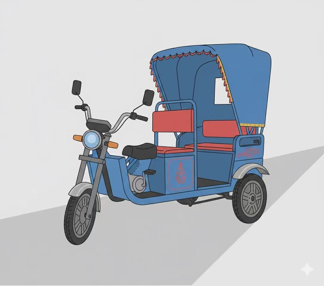 Mishuk electric tricycle powered by LiVolt M10 battery